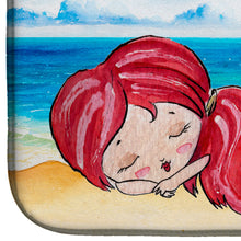 Load image into Gallery viewer, Mermaid on the Beach Dish Drying Mat – Absorbent, Artistic Kitchen Essentials BB8513DDM