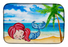 Load image into Gallery viewer, Mermaid on the Beach Dish Drying Mat – Absorbent, Artistic Kitchen Essentials BB8513DDM