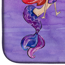 Load image into Gallery viewer, Mermaid Welcome Purple Dish Drying Mat – Absorbent, Artistic Kitchen Essentials BB8514DDM