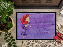 Load image into Gallery viewer, Mermaid Welcome Purple Doormat - 24x36 Decorative Floor Mat – Indoor/Outdoor Rug with Artistic Flair BB8514JMAT