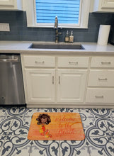Load image into Gallery viewer, Mermaid Welcome Orange Machine Washable Memory Foam Mat BB8517RUG