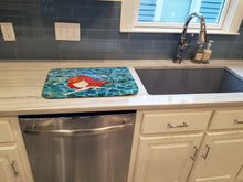 Load image into Gallery viewer, Mermaid Swimming Dish Drying Mat – Absorbent, Artistic Kitchen Essentials BB8518DDM