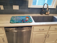 Load image into Gallery viewer, Mermaid Water Welcome Dish Drying Mat – Absorbent, Artistic Kitchen Essentials BB8521DDM