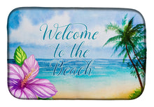 Load image into Gallery viewer, Beach Scene Welcome Dish Drying Mat – Absorbent, Artistic Kitchen Essentials BB8530DDM