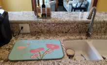 Load image into Gallery viewer, Flamingo Welcome Dish Drying Mat – Absorbent, Artistic Kitchen Essentials BB8532DDM