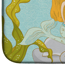 Load image into Gallery viewer, Mermaid Underwater Scene Dish Drying Mat – Absorbent, Artistic Kitchen Essentials BB8539DDM