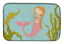 Load image into Gallery viewer, Mermaid and Cat Underwater Dish Drying Mat – Absorbent, Artistic Kitchen Essentials BB8540DDM