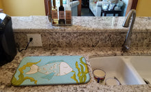 Load image into Gallery viewer, Blue Fish Dish Drying Mat – Absorbent, Artistic Kitchen Essentials BB8545DDM