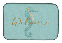 Load image into Gallery viewer, Seahorse Welcome Dish Drying Mat – Absorbent, Artistic Kitchen Essentials BB8547DDM