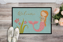 Load image into Gallery viewer, Mermaid with Cat Welcome Doormat - 18x27 Decorative Floor Mat – Indoor/Outdoor Rug with Artistic Flair BB8548MAT