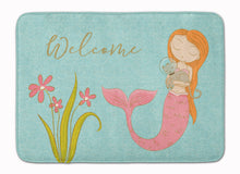 Load image into Gallery viewer, Mermaid with Cat Welcome Machine Washable Memory Foam Mat BB8548RUG