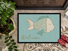 Load image into Gallery viewer, Blue Fish Welcome Doormat - 24x36 Decorative Floor Mat – Indoor/Outdoor Rug with Artistic Flair BB8549JMAT