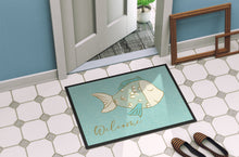 Load image into Gallery viewer, Blue Fish Welcome Doormat - 24x36 Decorative Floor Mat – Indoor/Outdoor Rug with Artistic Flair BB8549JMAT