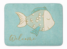 Load image into Gallery viewer, Blue Fish Welcome Machine Washable Memory Foam Mat BB8549RUG