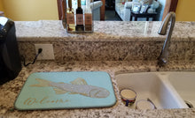 Load image into Gallery viewer, Fish Welcome Dish Drying Mat – Absorbent, Artistic Kitchen Essentials BB8550DDM