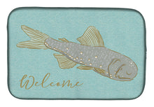 Load image into Gallery viewer, Fish Welcome Dish Drying Mat – Absorbent, Artistic Kitchen Essentials BB8550DDM
