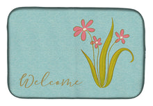 Load image into Gallery viewer, Flowers Welcome Dish Drying Mat – Absorbent, Artistic Kitchen Essentials BB8552DDM