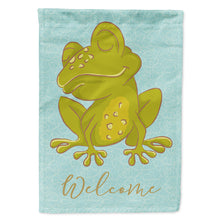 Load image into Gallery viewer, Frog Welcome Flag Canvas House Size BB8564CHF