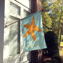 Load image into Gallery viewer, Starfish Welcome Flag Canvas House Size BB8572CHF