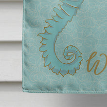 Load image into Gallery viewer, Seahorse Welcome Flag Canvas House Size BB8575CHF