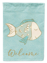 Load image into Gallery viewer, Blue Fish Welcome Flag Canvas House Size BB8578CHF