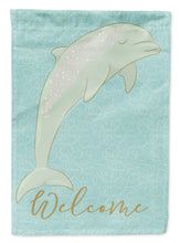Load image into Gallery viewer, Dolphin Welcome Flag Canvas House Size BB8581CHF