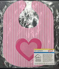 Load image into Gallery viewer, Hearts on Pink Stripes Baby Bib BB8587BIB