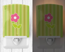 Load image into Gallery viewer, Flower on Stripes Ceramic Night Light BB8594CNL