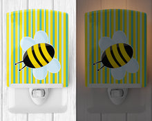 Load image into Gallery viewer, Bee on Stripes Ceramic Night Light BB8597CNL