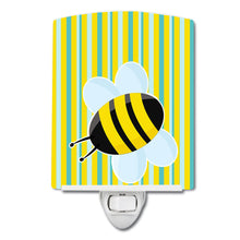 Load image into Gallery viewer, Bee on Stripes Ceramic Night Light BB8597CNL