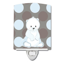 Load image into Gallery viewer, Bear on Polkadots Ceramic Night Light BB8601CNL
