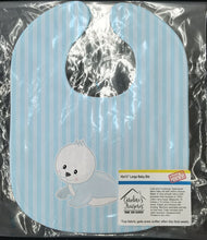 Load image into Gallery viewer, Seal on Stripes Baby Bib BB8604BIB