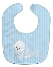 Load image into Gallery viewer, Seal on Stripes Baby Bib BB8604BIB