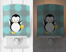 Load image into Gallery viewer, Penguin on Polkadot Ceramic Night Light BB8605CNL