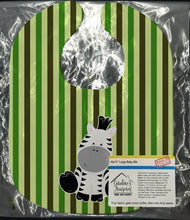 Load image into Gallery viewer, Zebra on Stripes Baby Bib BB8607BIB