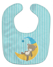 Load image into Gallery viewer, Baby Boy Bear on Moon Baby Bib BB8612BIB