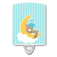 Load image into Gallery viewer, Baby Boy Bear Sleeping Ceramic Night Light BB8616CNL