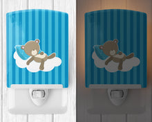 Load image into Gallery viewer, Baby Boy Bear on Cloud Ceramic Night Light BB8620CNL
