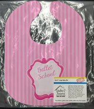 Load image into Gallery viewer, Ballet School on Stripes Baby Bib BB8625BIB