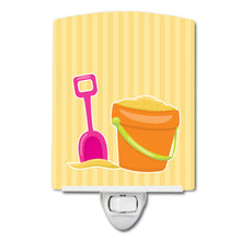 Load image into Gallery viewer, Beach Baby Girl Bucket of Sand Ceramic Night Light BB8658CNL