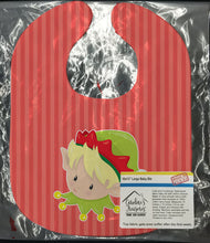 Load image into Gallery viewer, Christmas Blonde Boy Elf Baby Bib BB8666BIB
