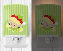 Load image into Gallery viewer, Christmas Blonde Girl Elf Susie Ceramic Night Light BB8674CNL
