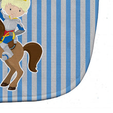 Load image into Gallery viewer, Blonde Boy Knight on Horse Baby Bib BB8746BIB