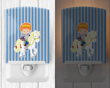 Load image into Gallery viewer, Ginger Boy Prince on Horse #2 Ceramic Night Light BB8748CNL