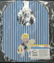 Load image into Gallery viewer, Blonde Boy Prince on Horse Baby Bib BB8749BIB