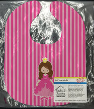 Load image into Gallery viewer, Brunette Girl Princess Baby Bib BB8752BIB