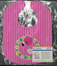 Load image into Gallery viewer, Flamingo Flower Wreath Baby Bib BB8768BIB