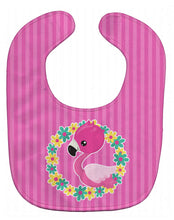 Load image into Gallery viewer, Flamingo Flower Wreath Baby Bib BB8768BIB