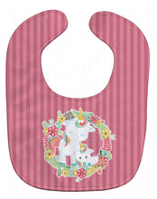 Load image into Gallery viewer, Unicorn and Flowers Baby Bib BB8772BIB