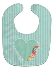 Load image into Gallery viewer, Heart and Flowers Baby Bib BB8773BIB